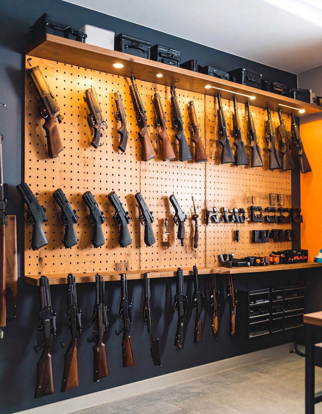 Pegboard Gun Organization Wall - 25 Gun Wall Ideas