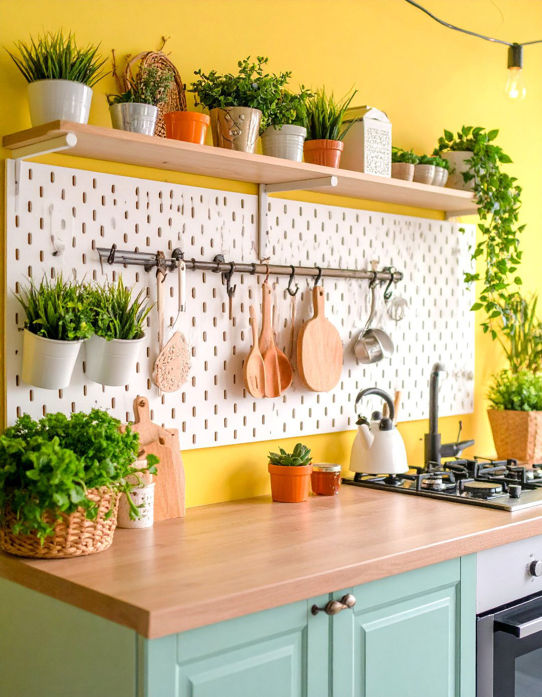 Pegboard Wall Organization Panel - 25 Kitchen Sink Organization Ideas