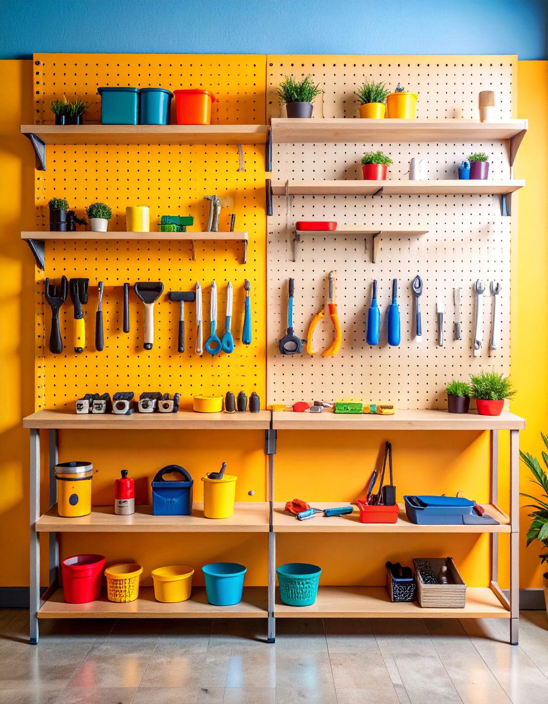 Pegboard Wall Storage Systems - 25 Garage Shelving Ideas