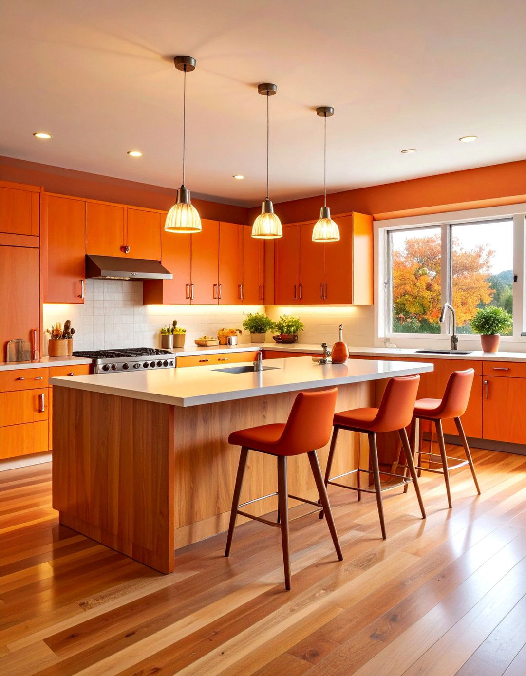 Peninsula Kitchen with Bar Seating Area - 25 70s Kitchen Ideas