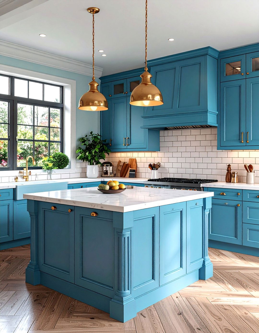 Peninsula with Subway Tile Backsplash - 25 Kitchen Peninsula Ideas