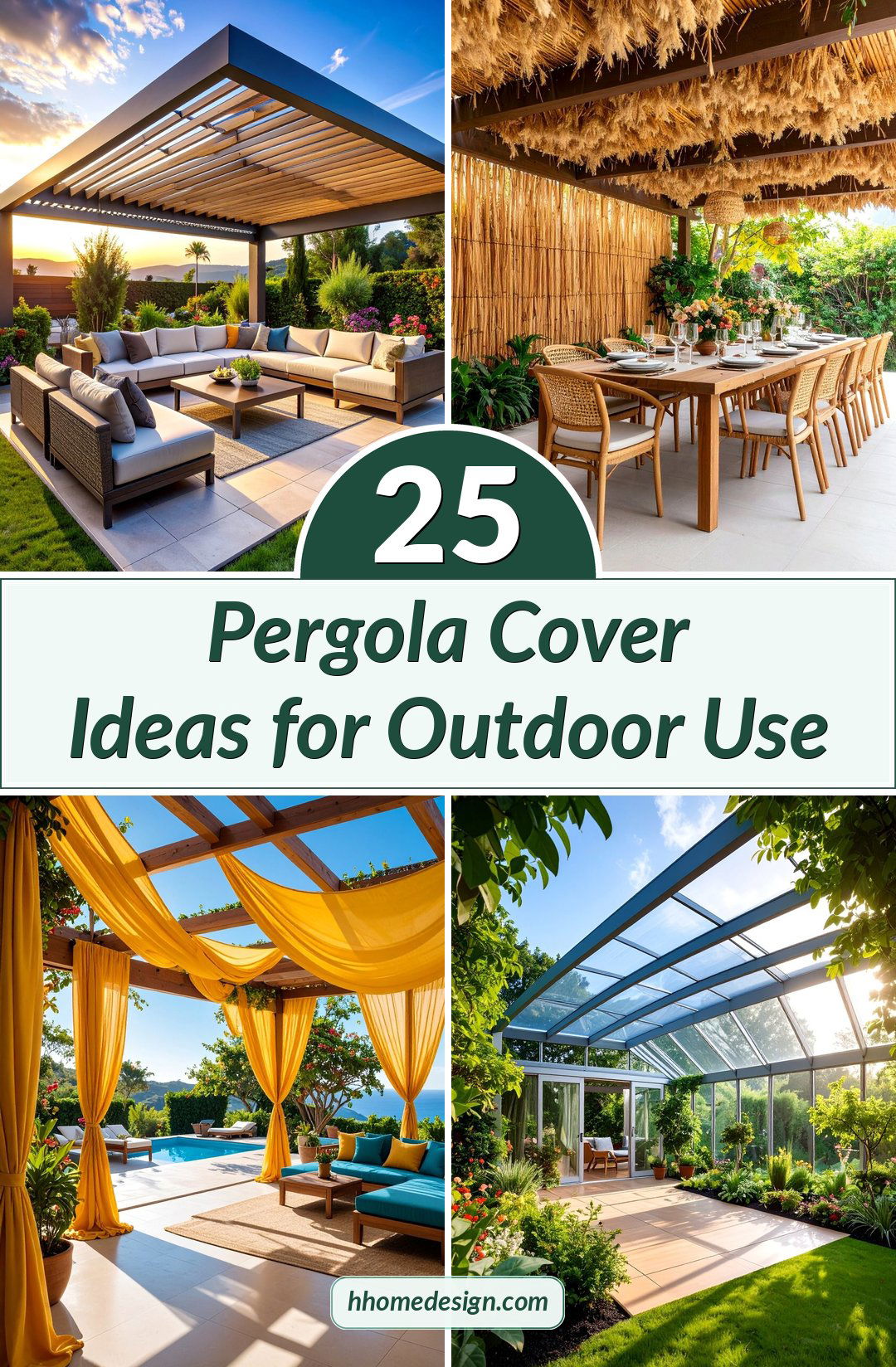 25 Pergola Cover Ideas for Outdoor Use