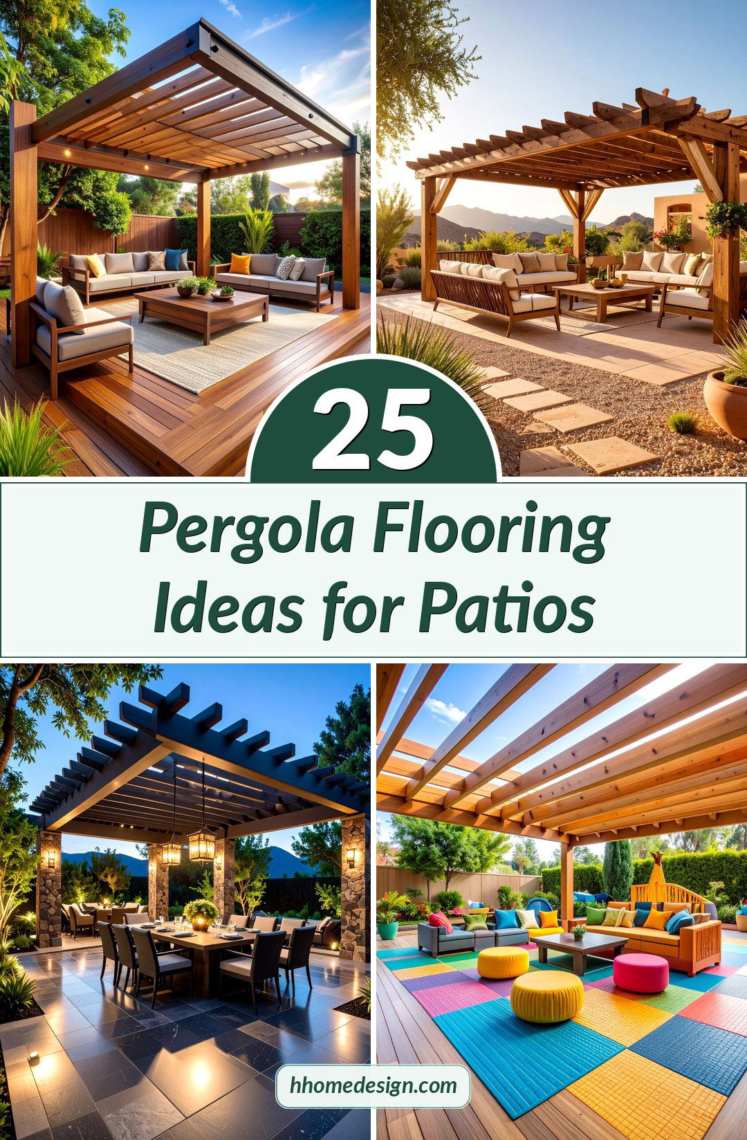 25 Pergola Flooring Ideas for Patios