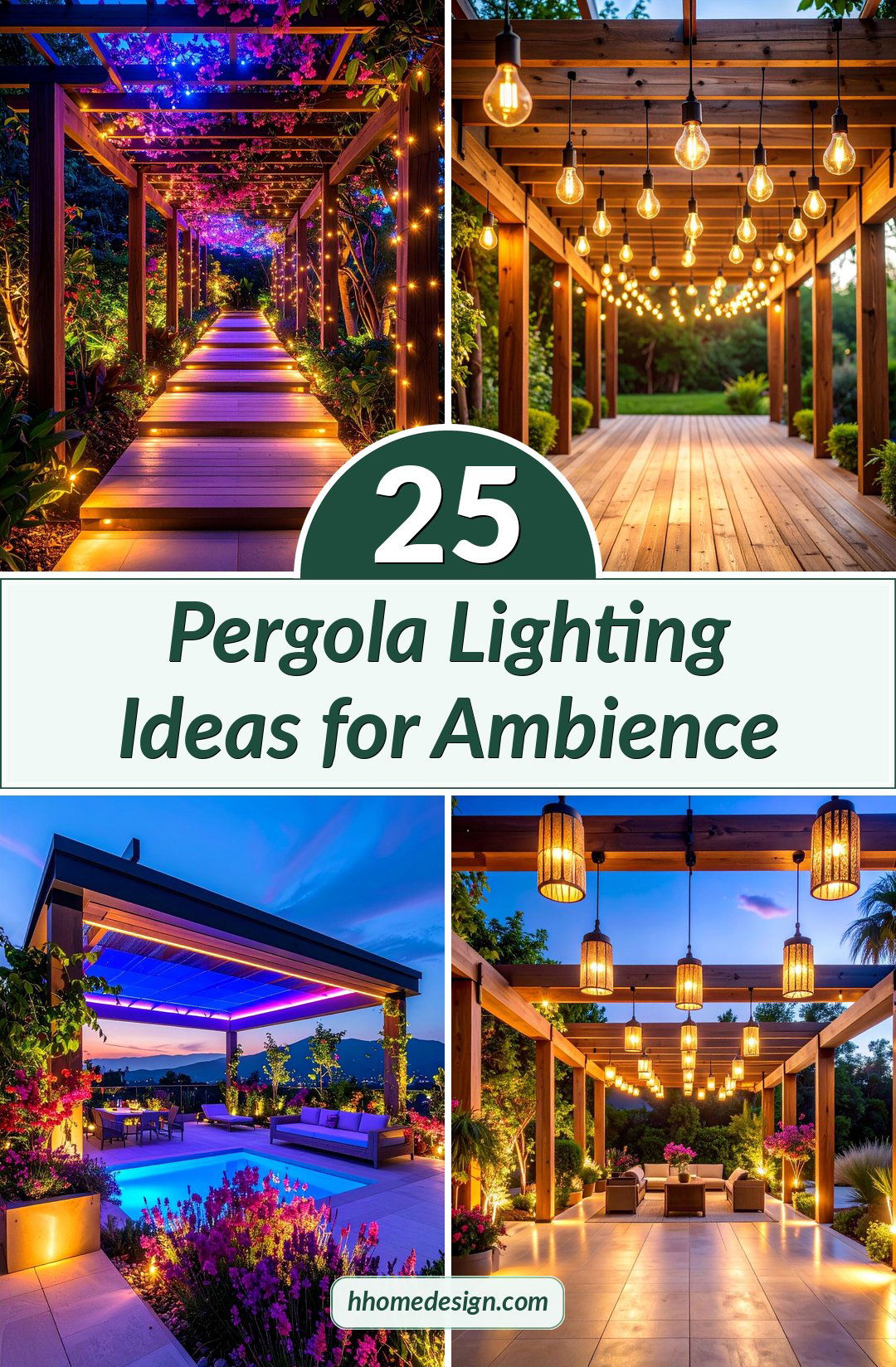 25 Pergola Lighting Ideas for Ambience