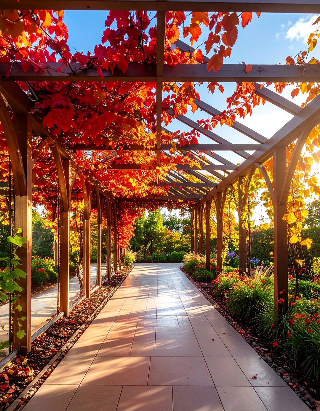 Pergola Mirror Integration with Reflected Light Management - 25 Pergola Shade Ideas