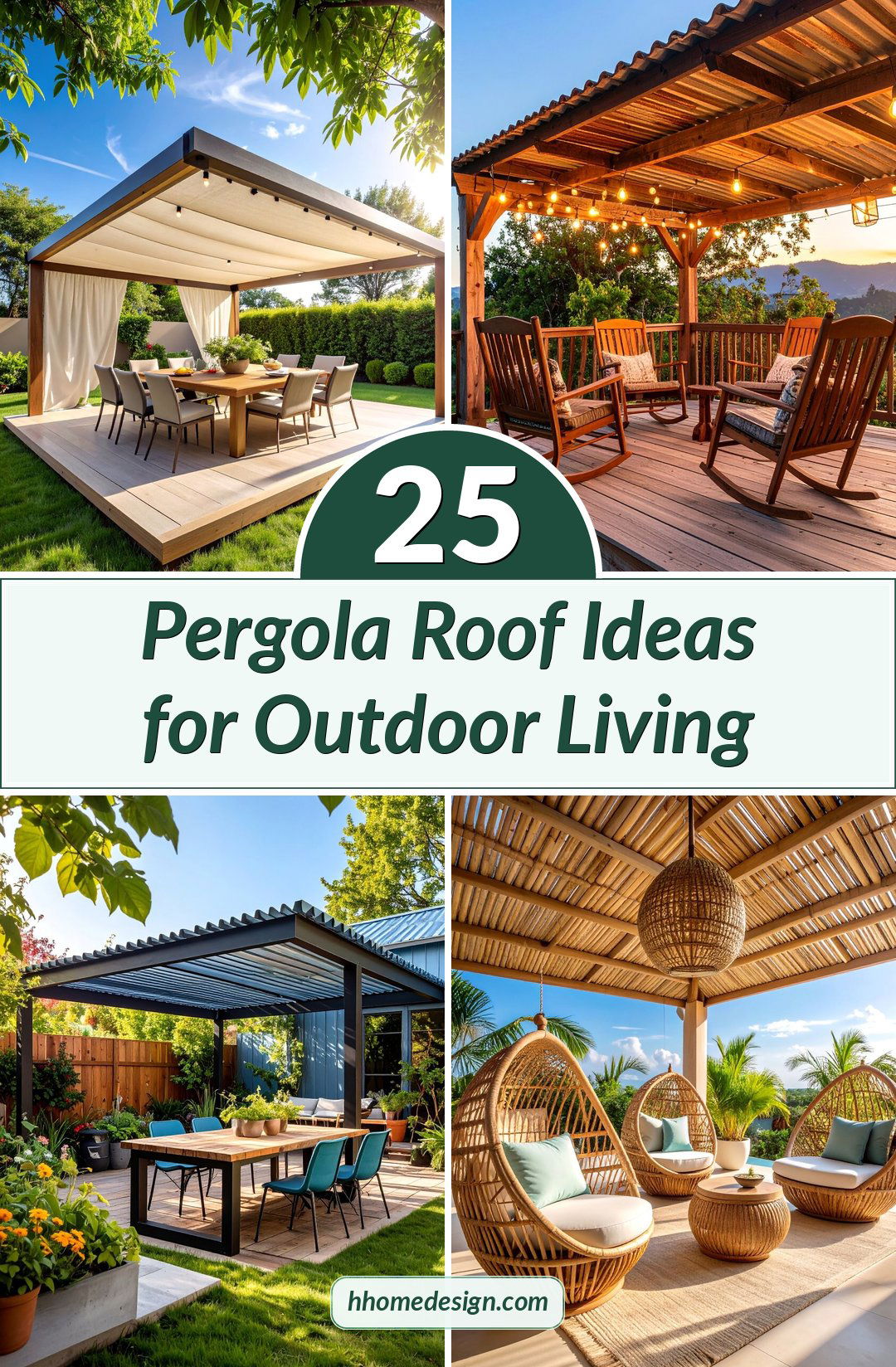 25 Pergola Roof Ideas for Outdoor Living