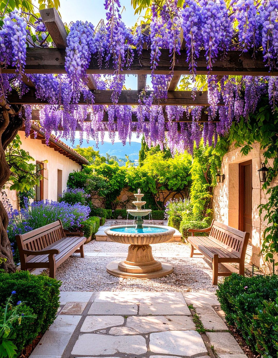 Pergola Roof with Climbing Vines Trellis - 25 Pergola Roof Ideas