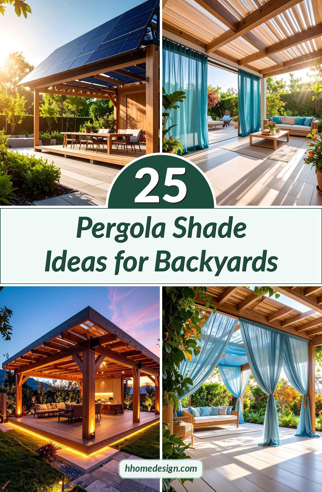 25 Pergola Shade Ideas for Backyards