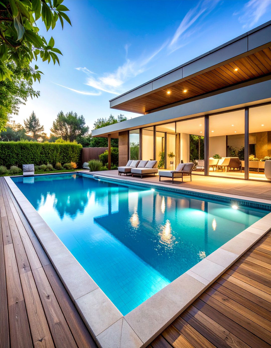 Perimeter Overflow Pool with Integrated Spa - 25 Rectangle Pool With Hot Tub