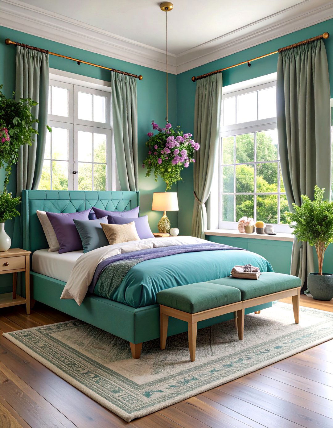 Periwinkle Bedroom with Built In Window Seat - 25 Periwinkle Bedroom Ideas