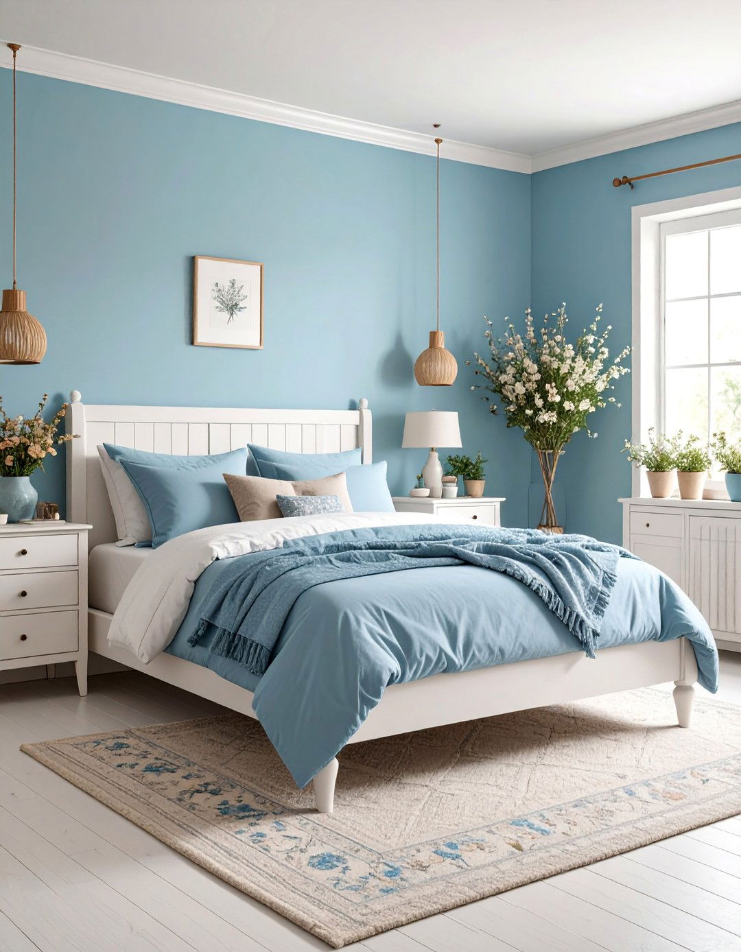 Periwinkle Blue Cottage Bedroom - 25 Blue Bedroom Ideas