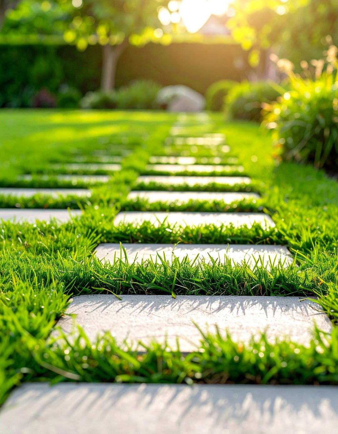 Permeable Grass Paver Eco Friendly Walkway - 25 Concrete Paver Walkway Ideas