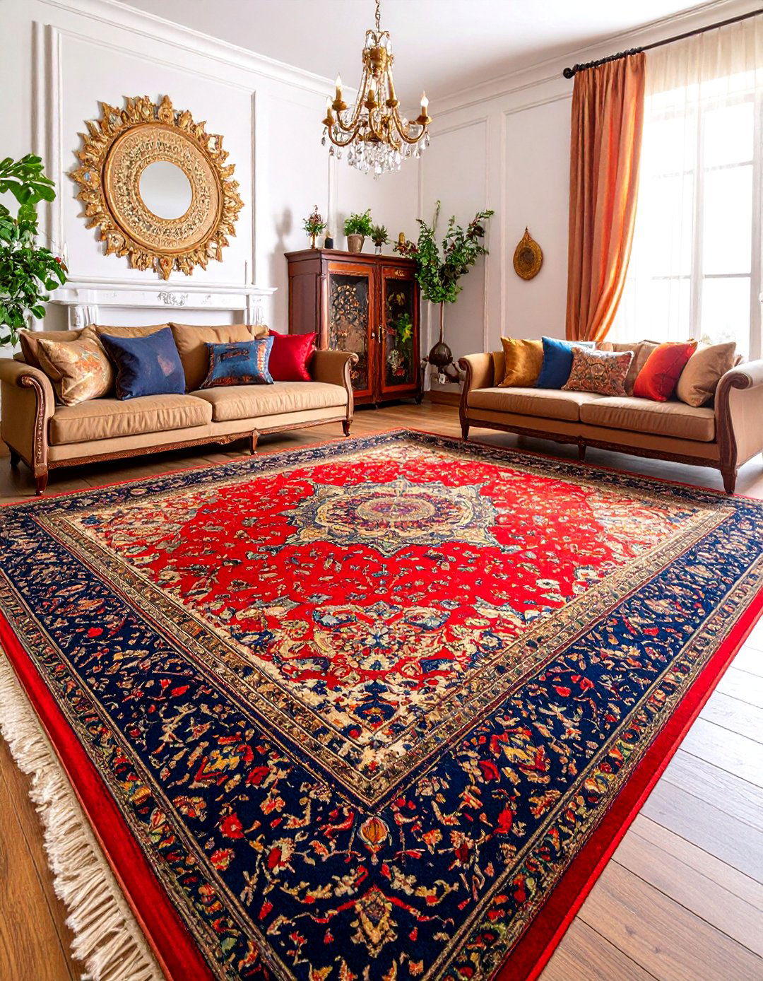 Persian Vintage Traditional Elegance Carpet - 25 Living Room Carpet Ideas