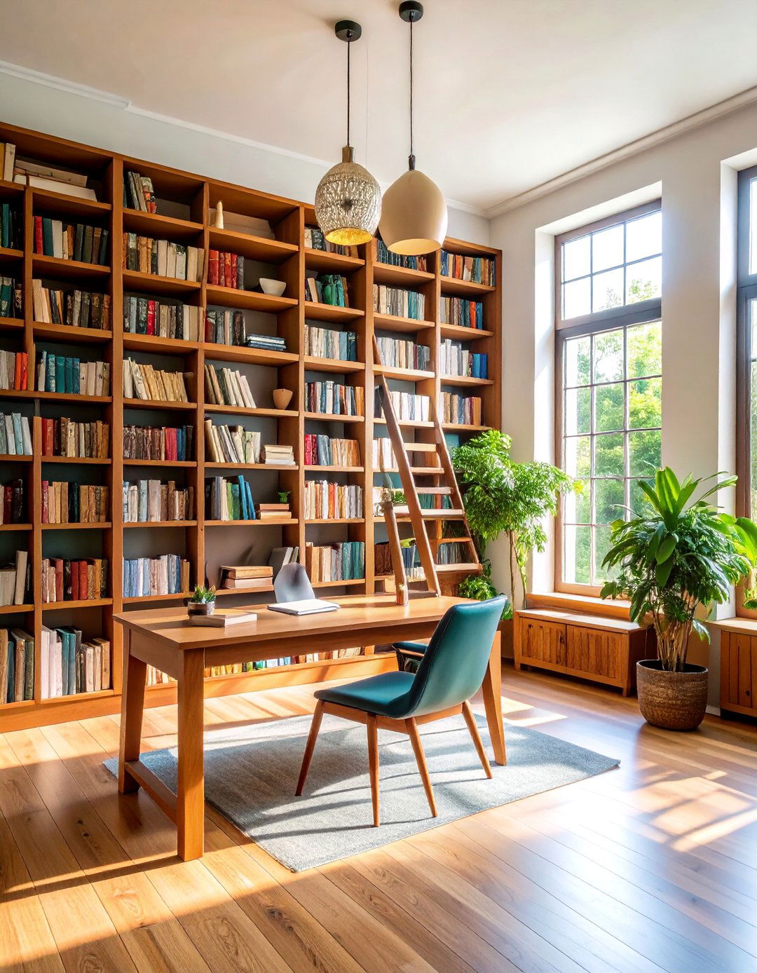 Personal Library with Study Desk and Reference Area - 25 Spare Room Ideas