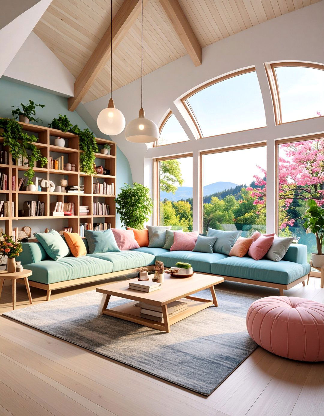 Personal Retreat with Reading Nook and Built in Seating - 25 Open Concept Vaulted Ceiling Living Room Ideas