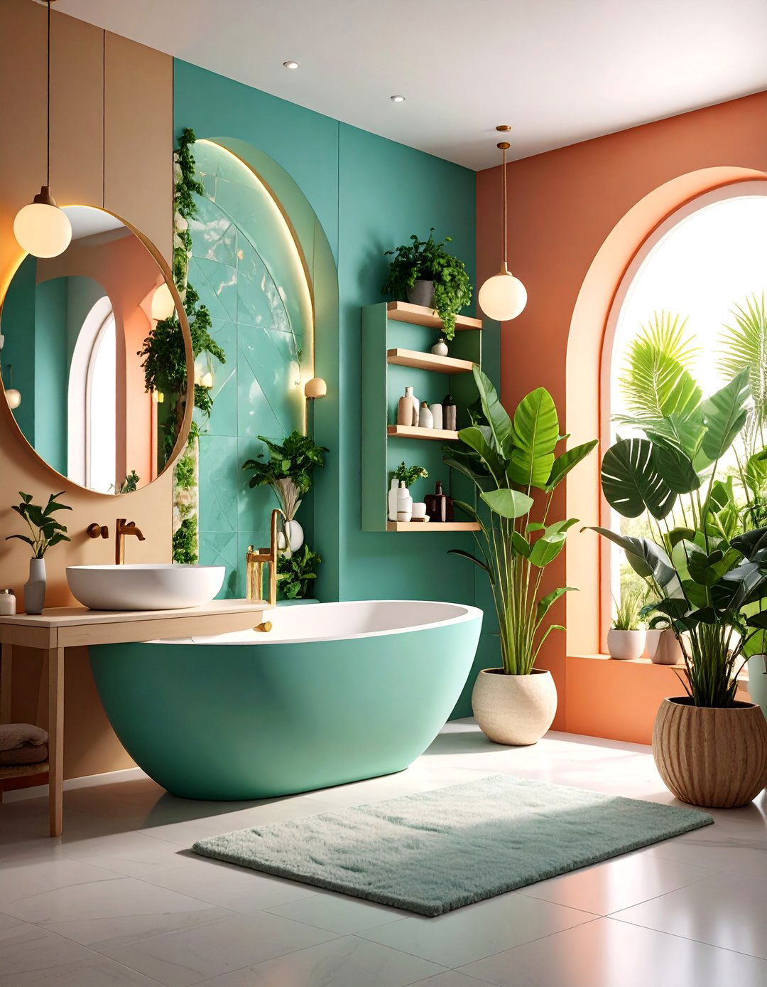 Personalized Artistic Showcase - 25 Windowless Bathroom Ideas