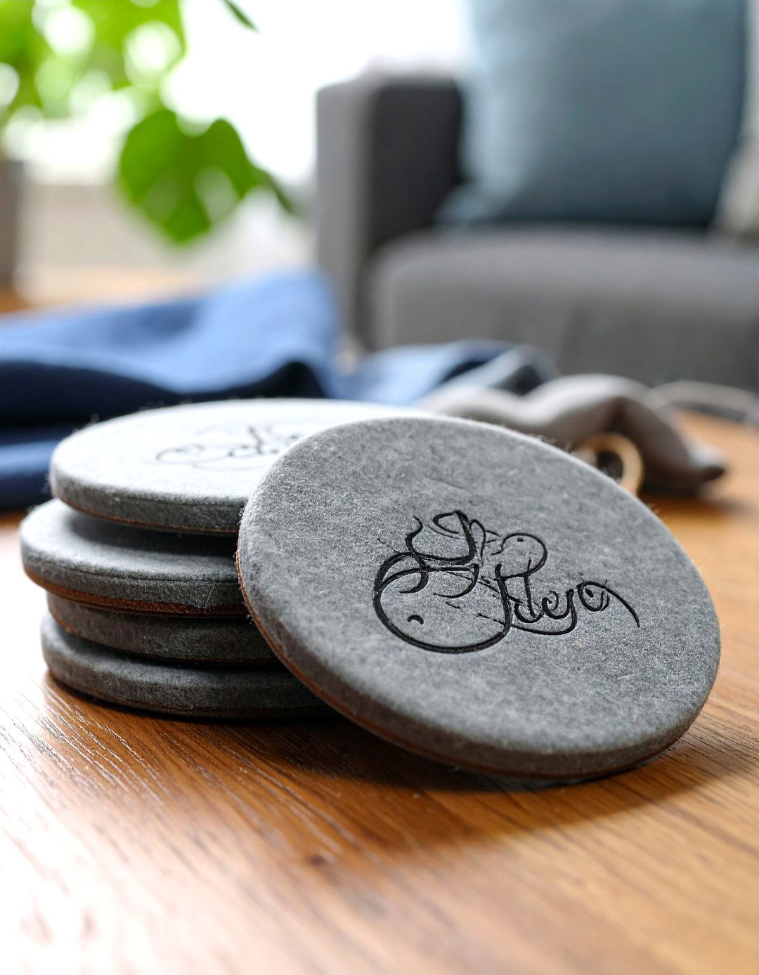 Personalized Slate Coasters with Wedding Monogram - 25 Personalized Wedding Gift Ideas