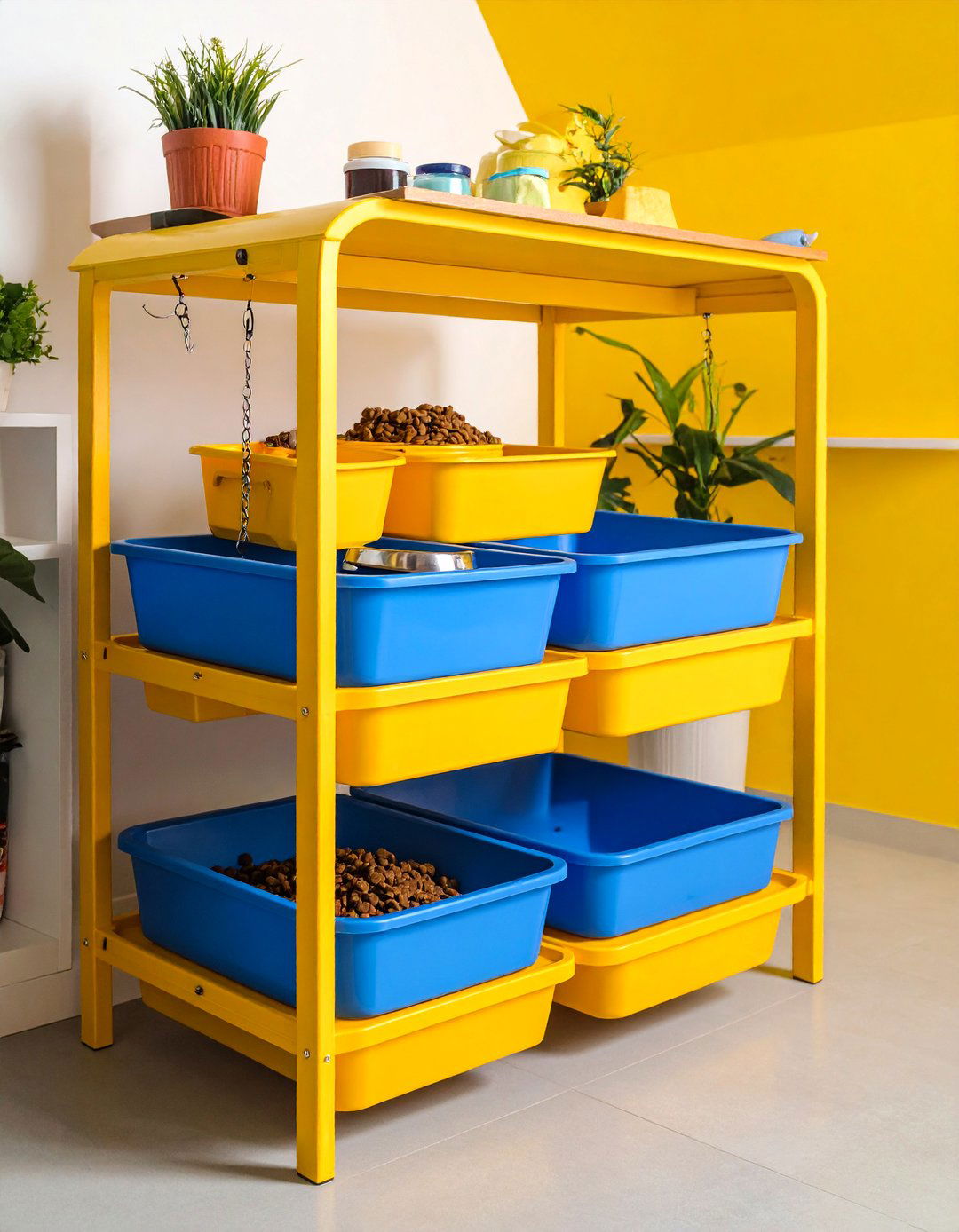 Pet Care Station with Food and Supply Storage - 25 Alcove Ideas