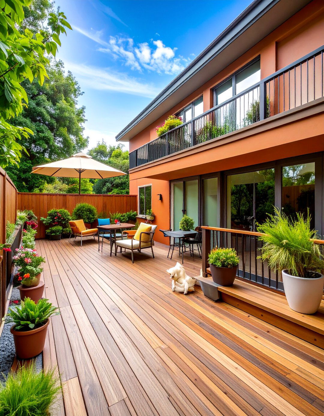 Pet Friendly Deck with Animal Focused Features - 25 Deck Decorating Ideas