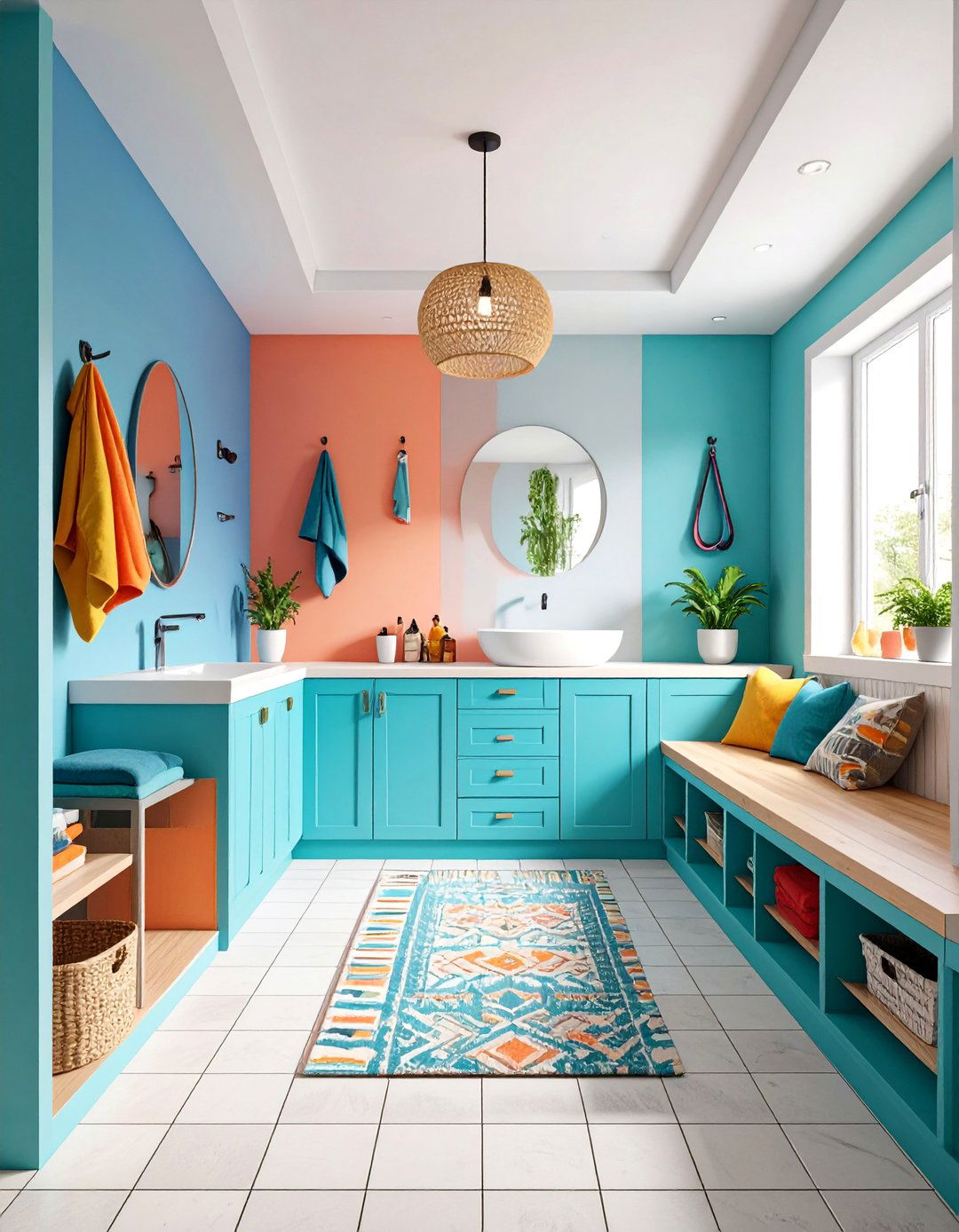 Pet Friendly Mudroom with Dog Washing Station - 25 Mud Room Ideas