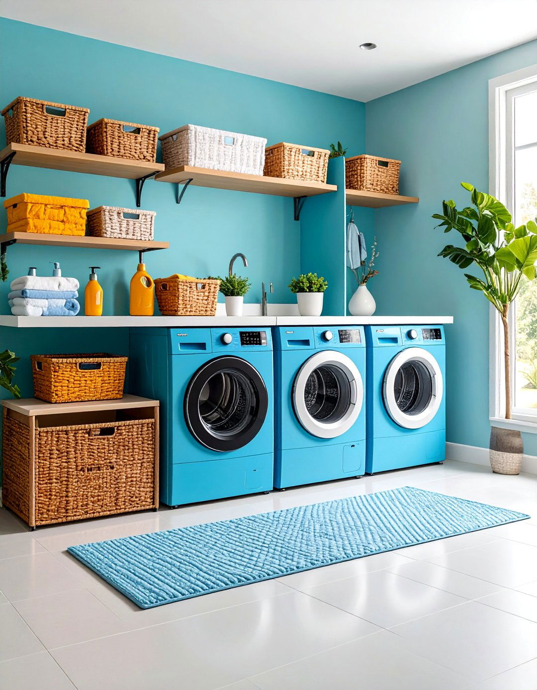 Pet Friendly Stackable Laundry Station - 25 Stackable Laundry Room Ideas