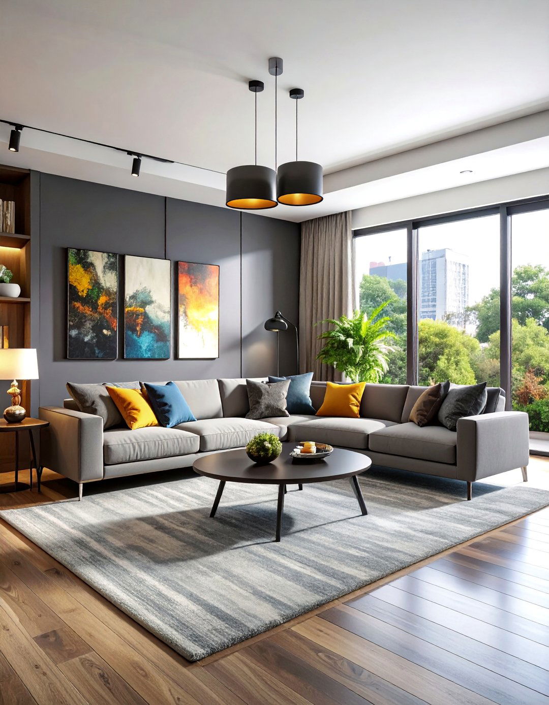 Pewter Gray Accent Wall for Industrial Chic - 25 Accent Wall Colors