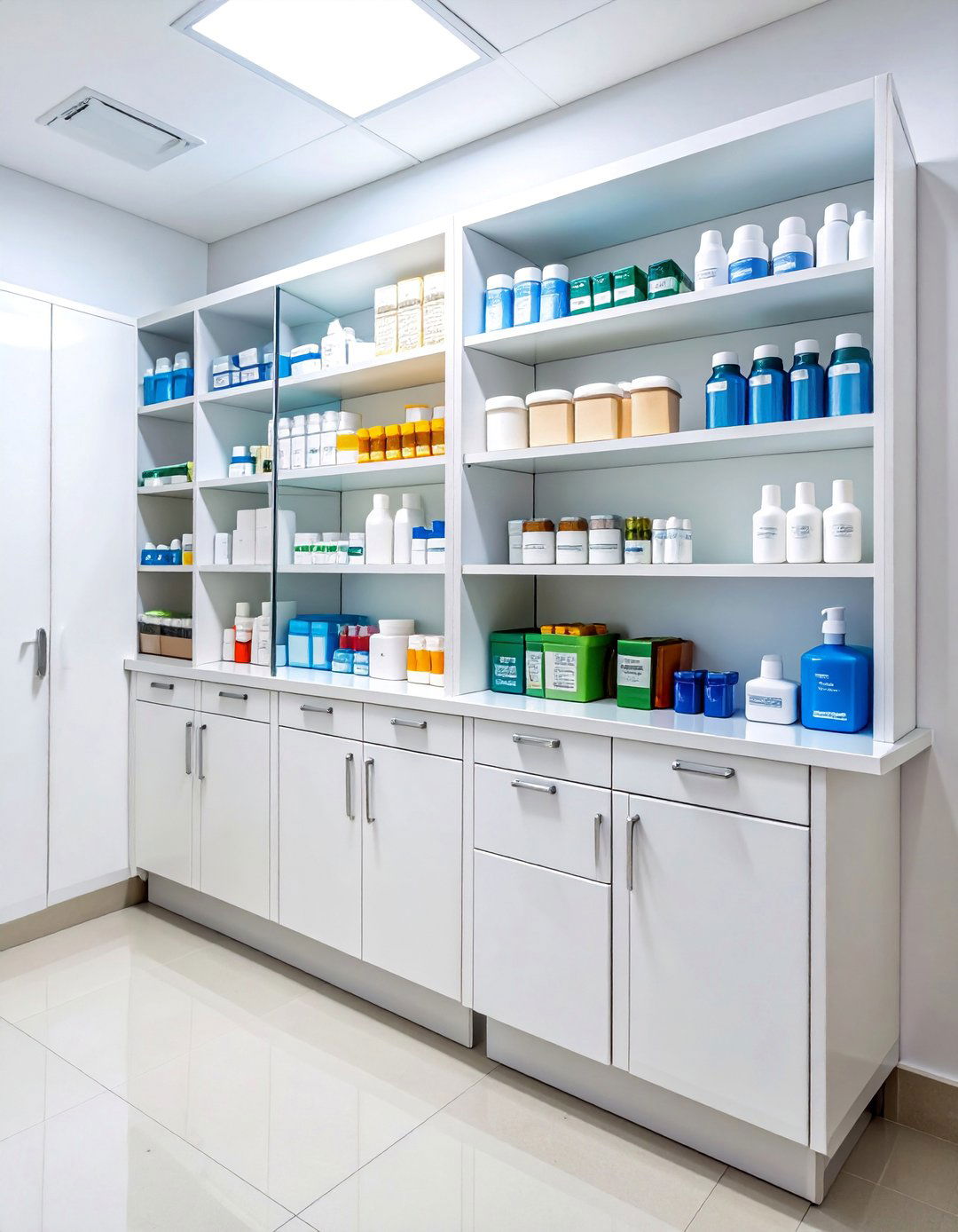 Pharmacy Style Medication Organization with Climate Control - 25 Bathroom Cabinet Organization Ideas