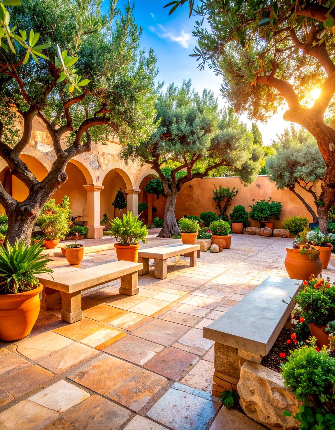 Philosophers Garden with Contemplative Spaces - 25 Greek Garden Ideas