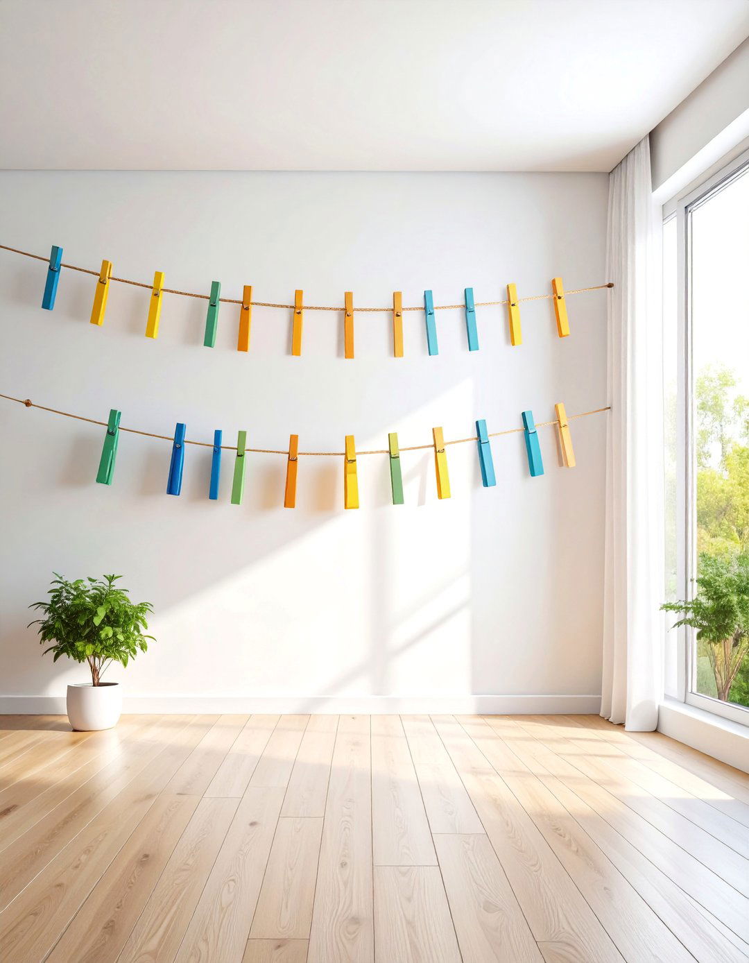 Photo Clothesline Display - 25 Photo Display Ideas