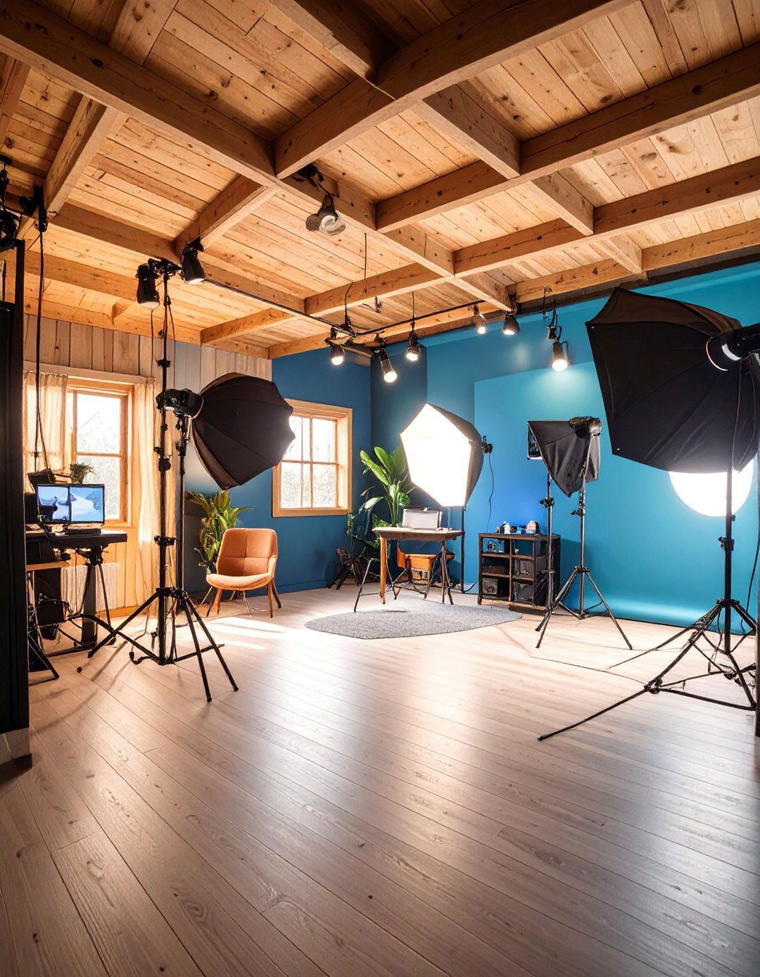 Photography Studio She Shed with Professional Equipment - 25 She Shed Interior Ideas