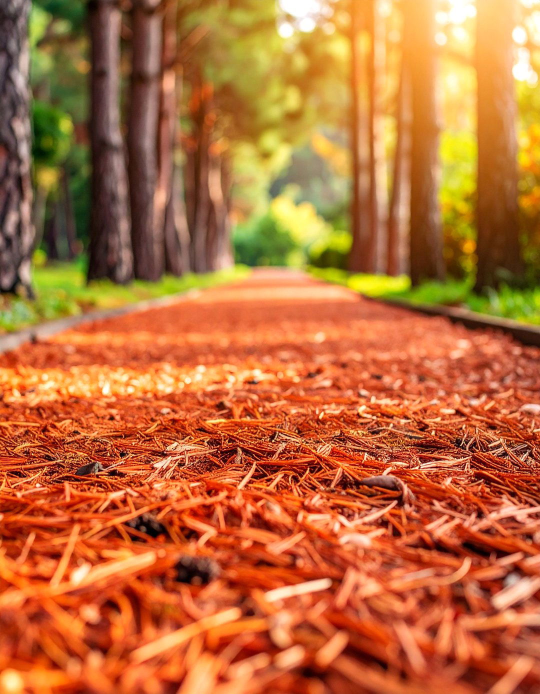 Pine Needle Mulch Trail - 25 Natural Walkway Ideas