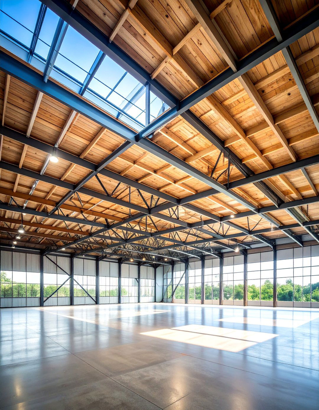 Pine and Metal Industrial Rustic Ceiling - 25 Rustic Ceiling Ideas