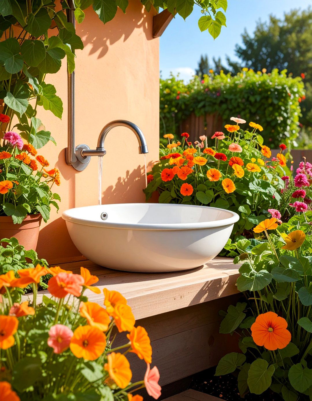 Pink Edible Flower Kitchen Garden Bed - 25 Pink Garden Ideas