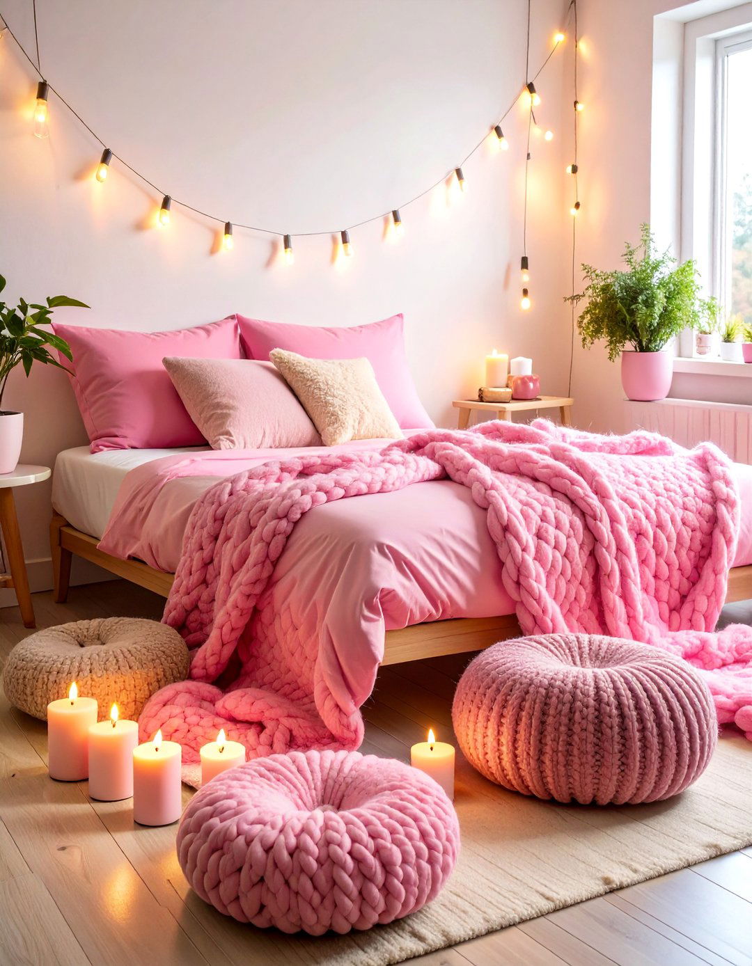 Pink Hygge Cozy Retreat - 25 Pink Dorm Room Ideas