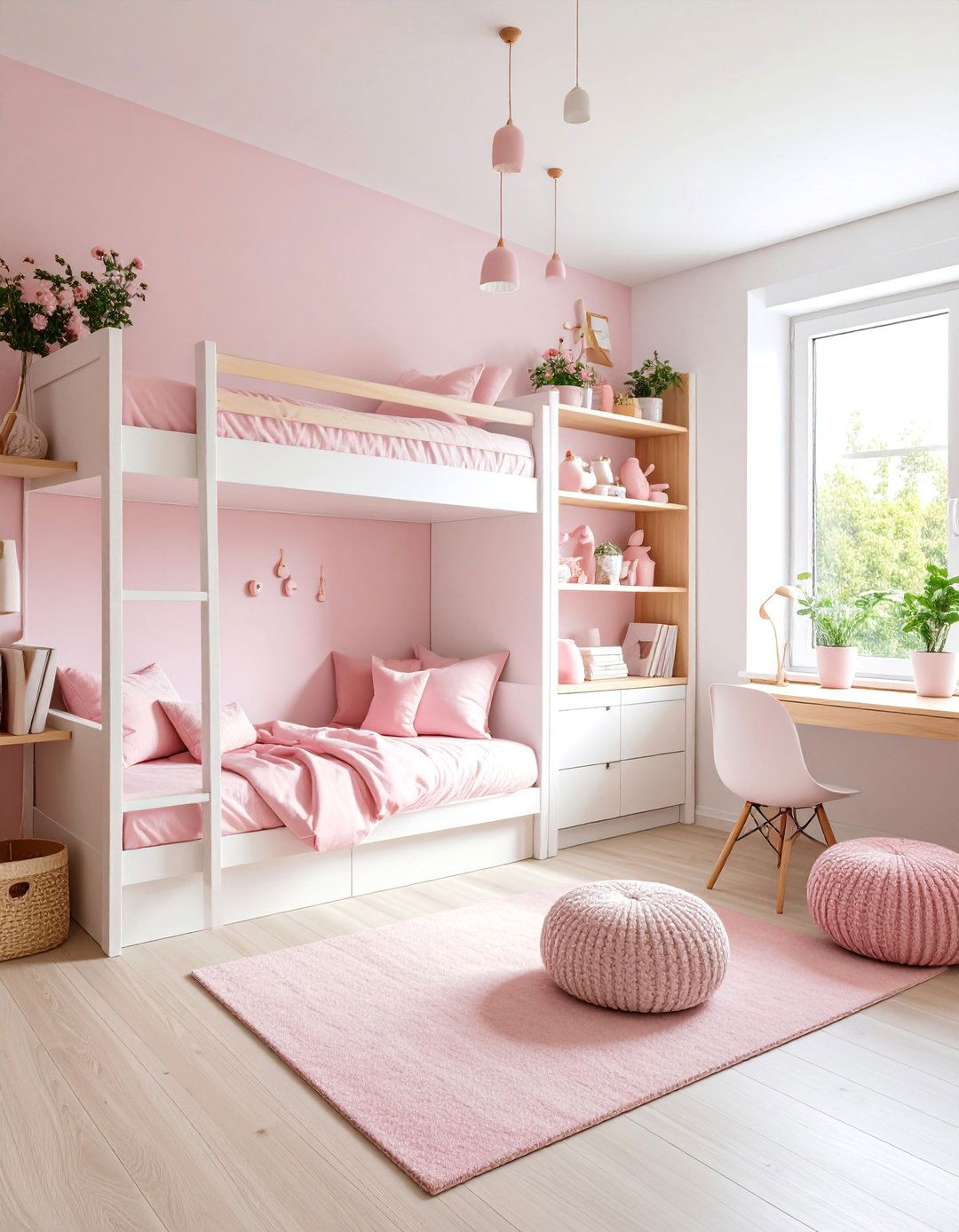 Pink Minimalist Scandinavian Hygge - 25 Pink Dorm Room Ideas