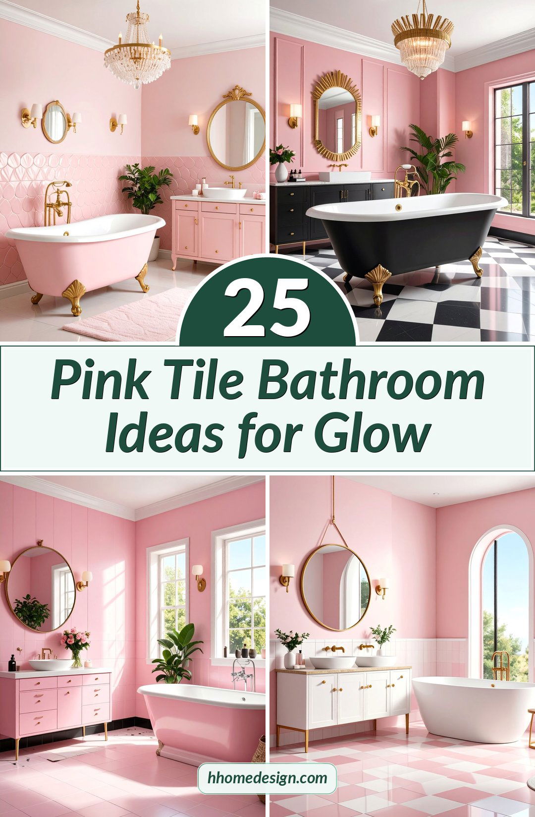 25 Pink Tile Bathroom Ideas for Glow