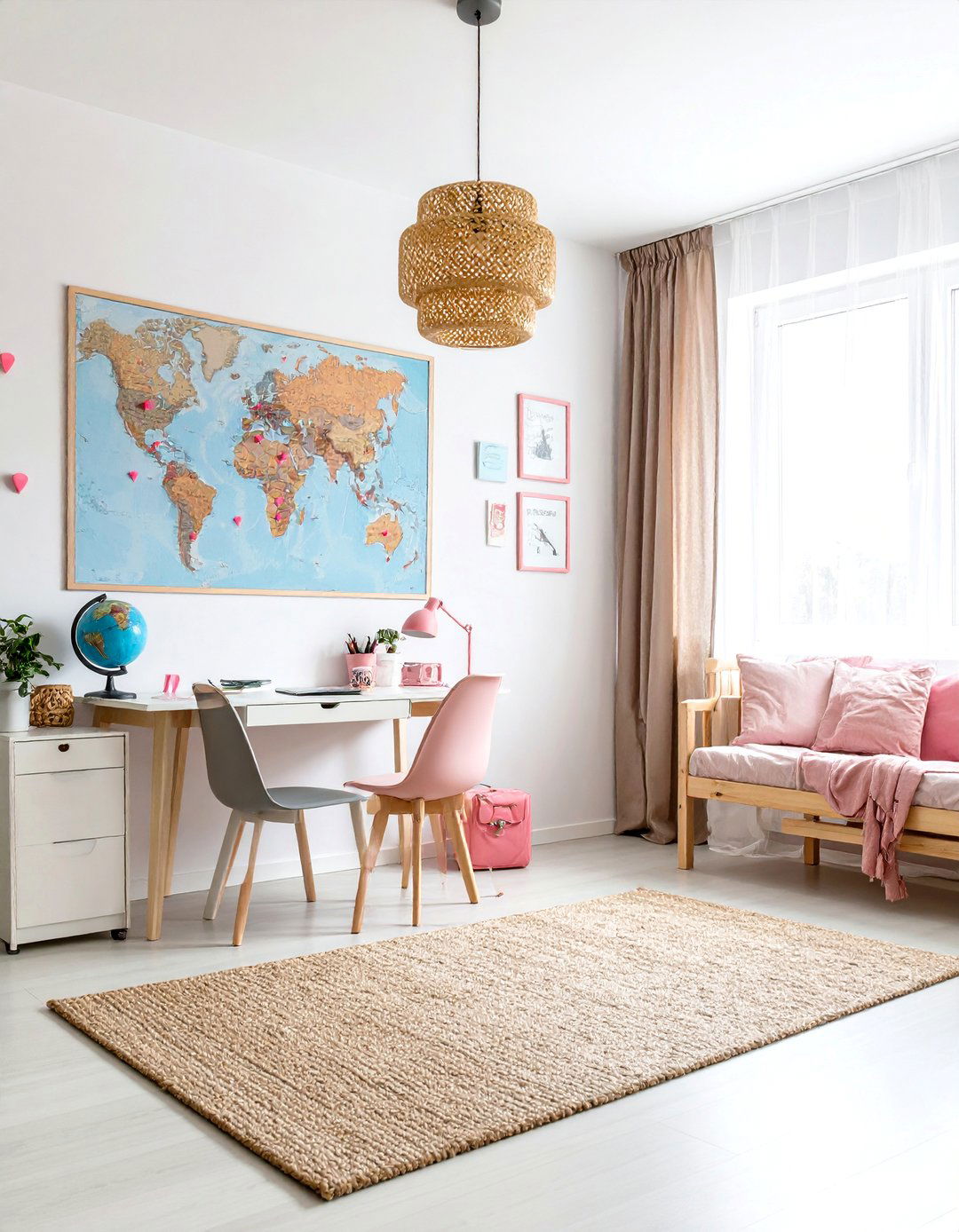 Pink Travel and Adventure Inspiration Hub - 25 Pink Dorm Room Ideas