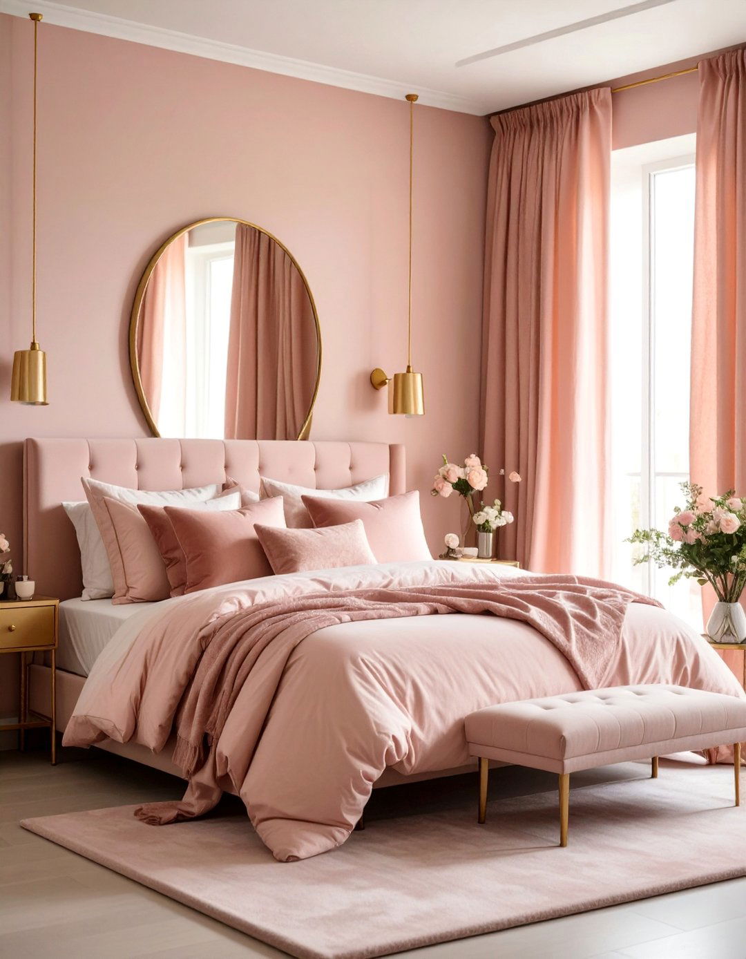 Pink and Gold Feminine Chanel Bedroom - 25 Chanel Bedroom Ideas