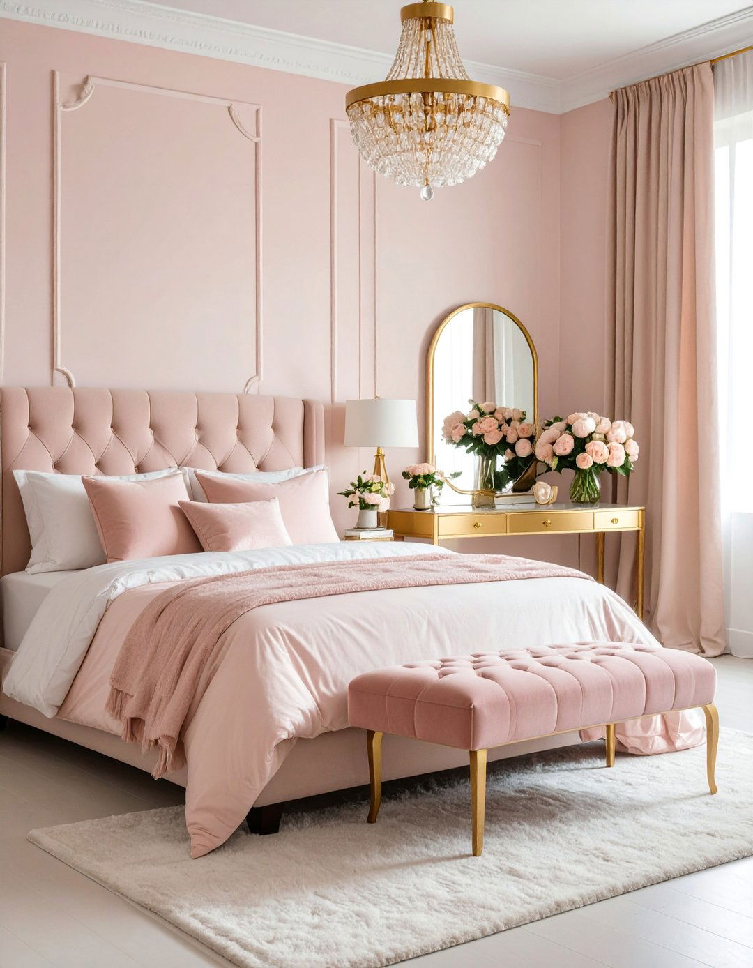 Pink and Gold Feminine Glamour - 25 Blair Waldorf Bedroom