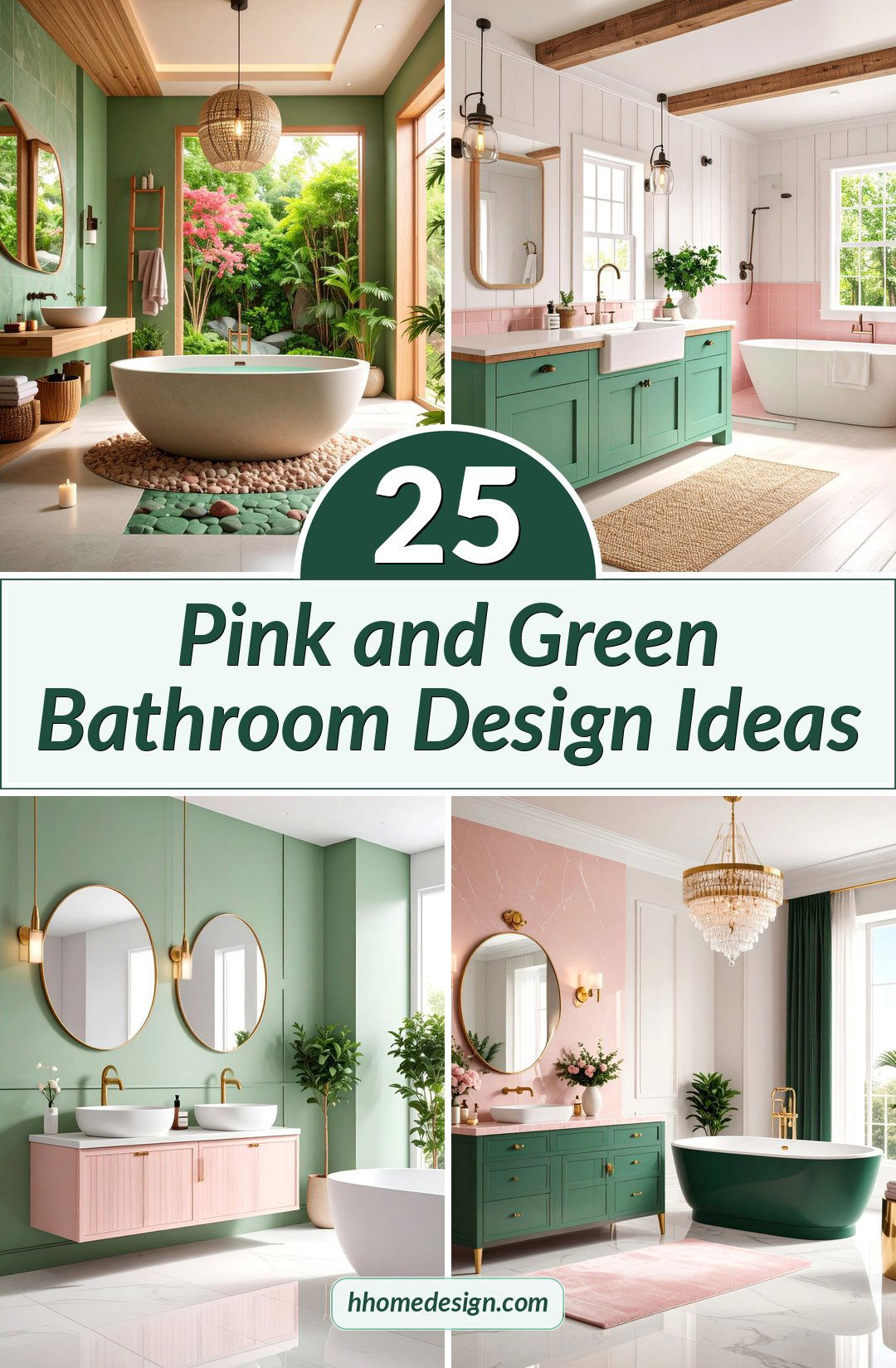 25 Pink and Green Bathroom Design Ideas