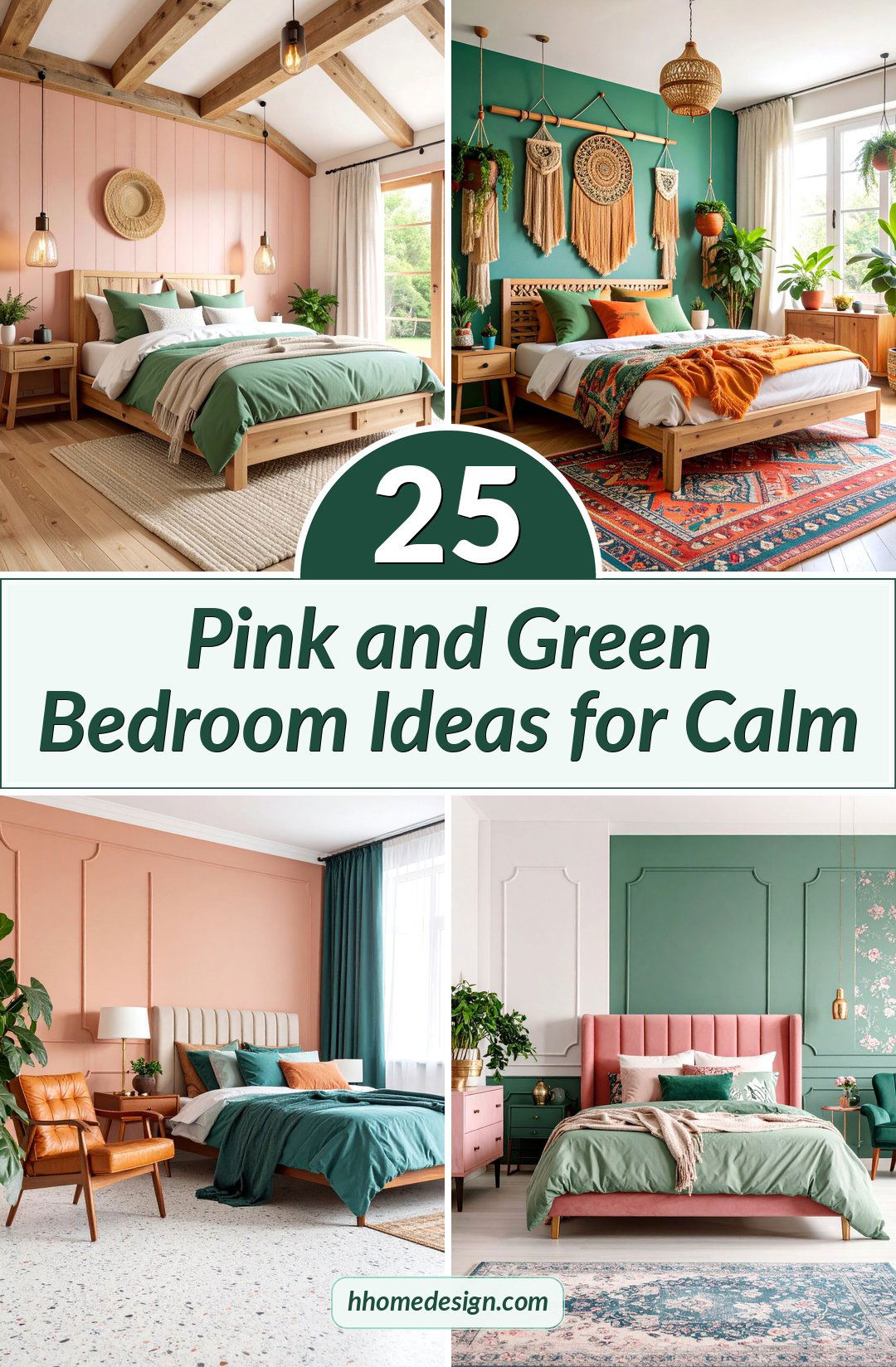 25 Pink and Green Bedroom Ideas for Calm