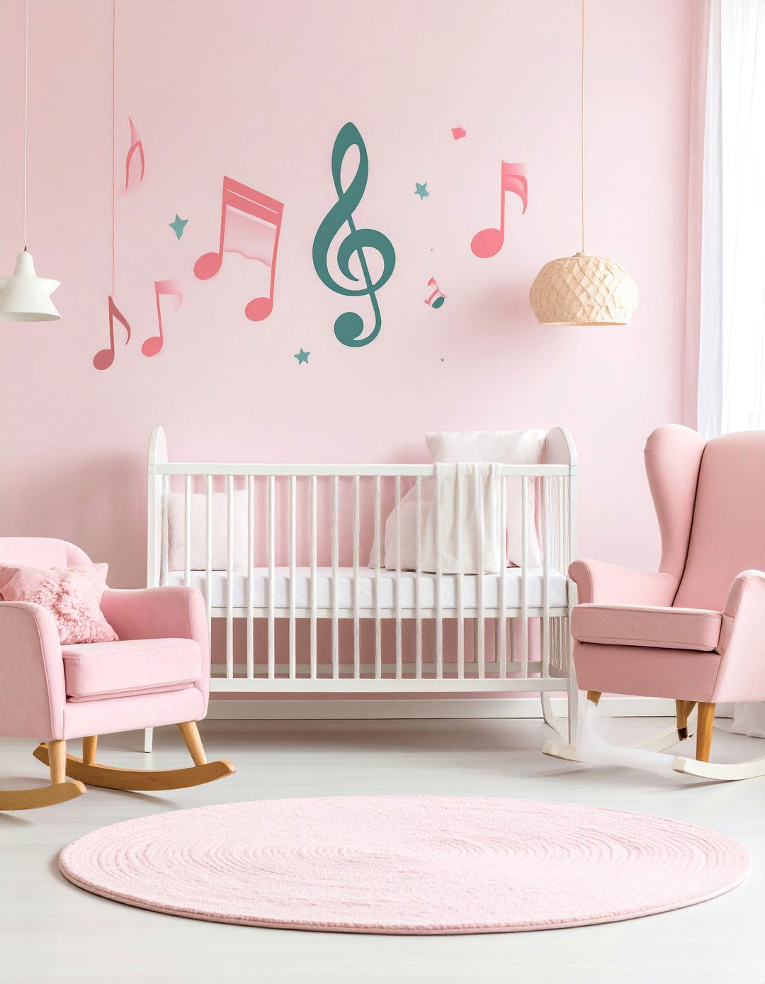 Pink and Green Musical Nursery Theme - 25 Pink and Green Nursery Ideas