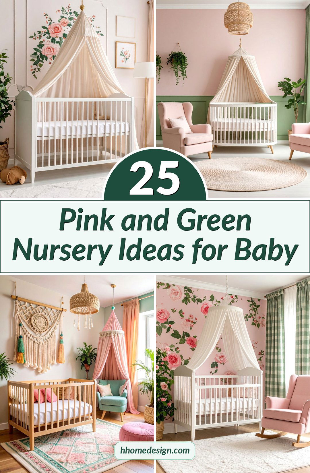 25 Pink and Green Nursery Ideas for Baby