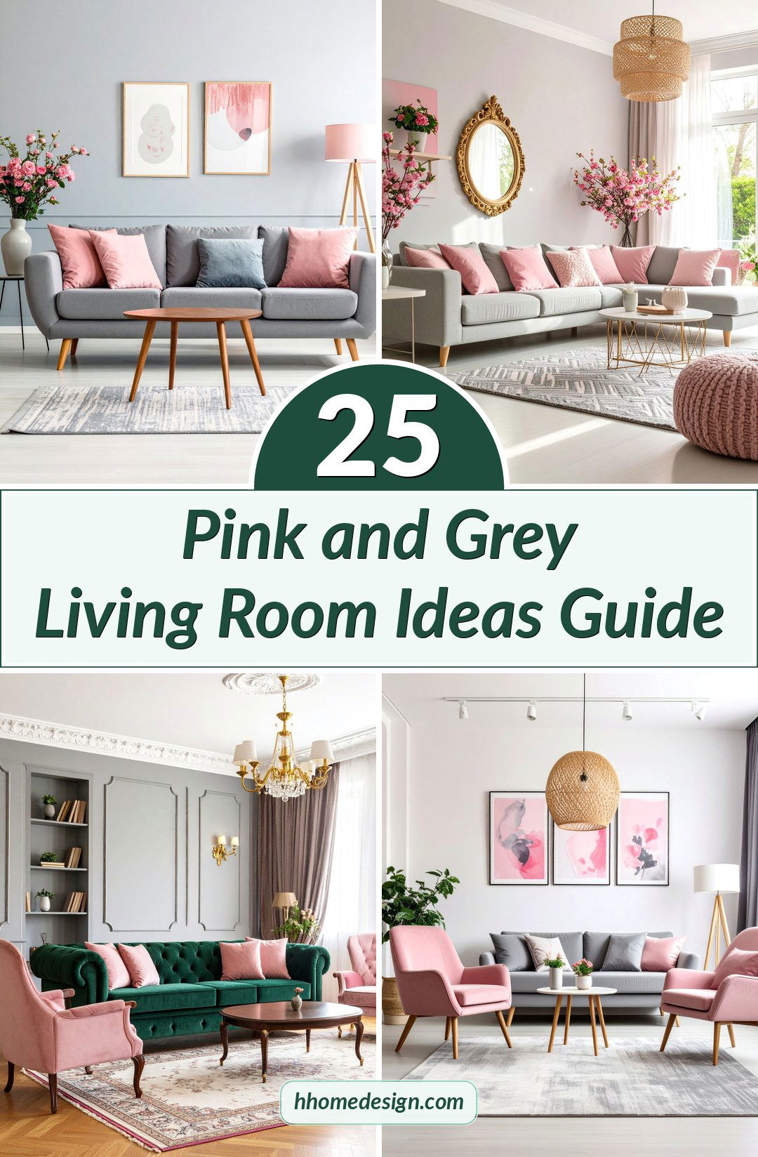 25 Pink and Grey Living Room Ideas Guide