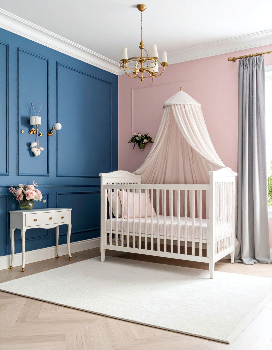 Pink and Navy Preppy Nursery Design - 25 Pink Nursery Ideas