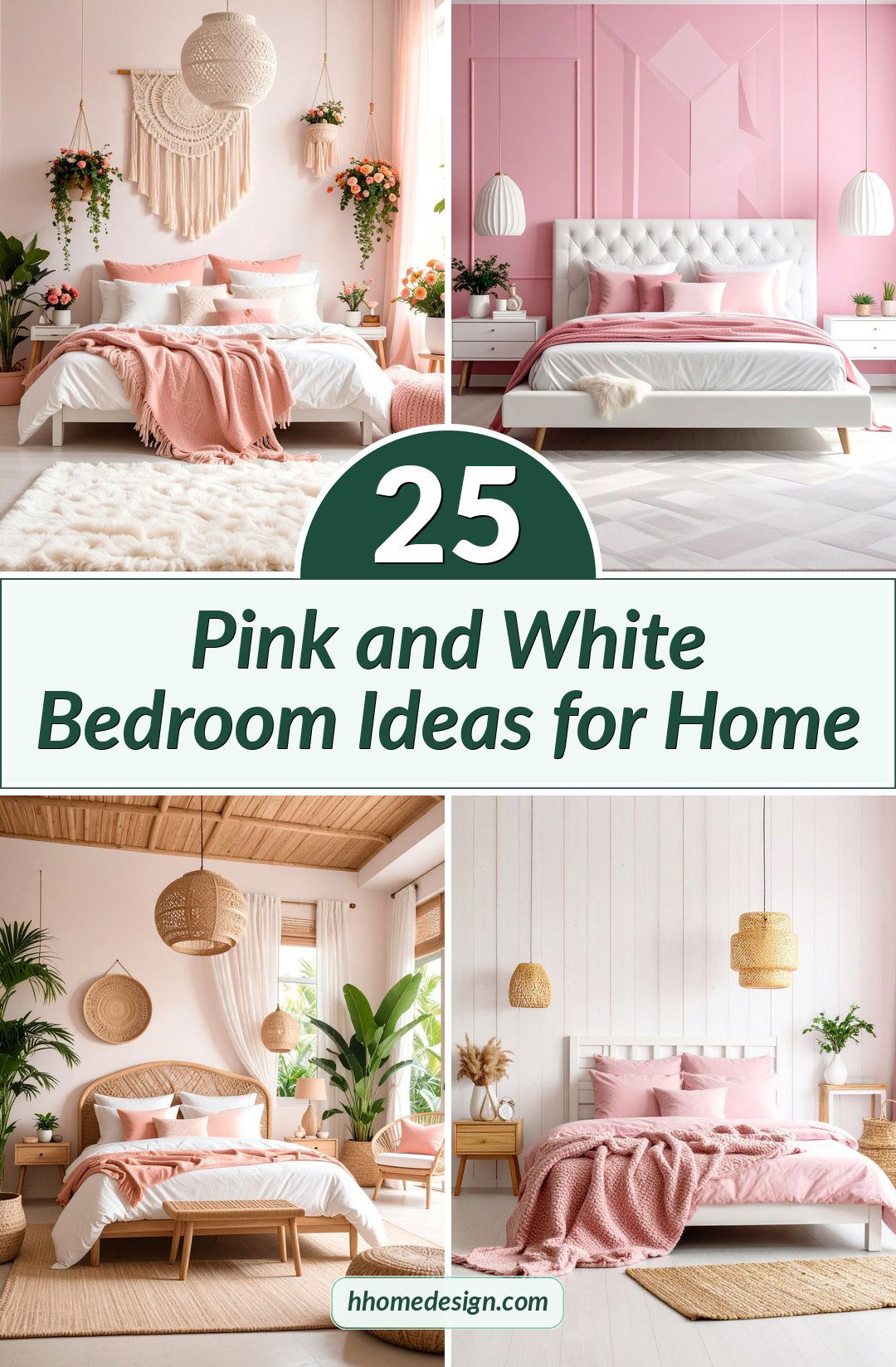 25 Pink and White Bedroom Ideas for Home