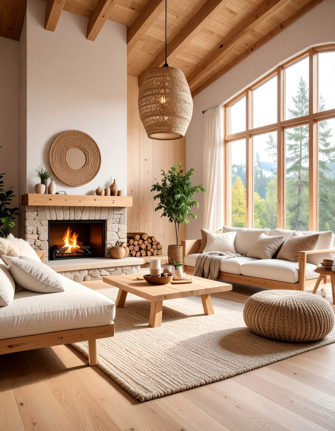 Pion Wood Living Room with Aromatic Natural Materials - 25 Southwestern Living Room Ideas