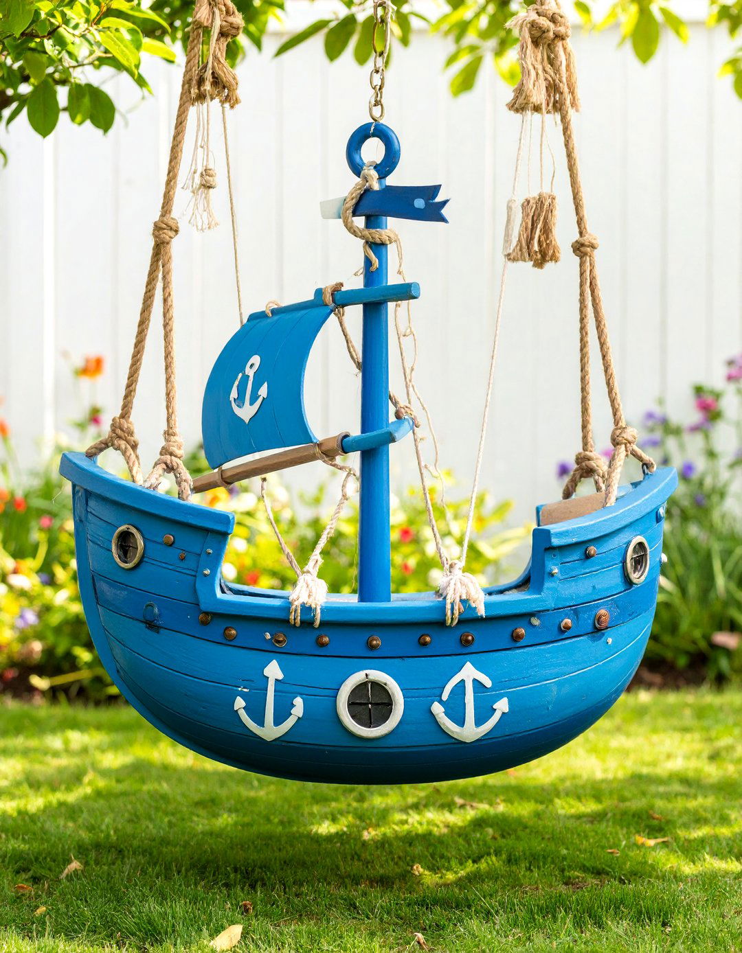 Pirate Ship Tire Swing - 25 Tire Swing Ideas