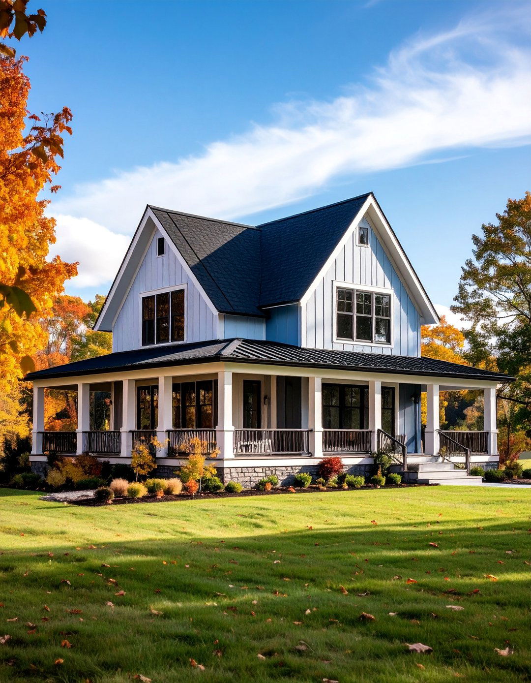 Pitched Roof Black Modern Farmhouse - 25 Modern Black Houses