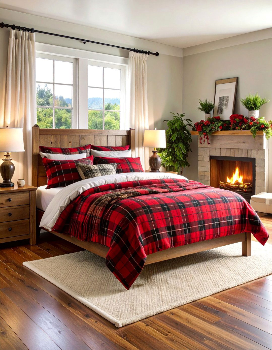Plaid Flannel Comfort Corner Bedroom - 25 90s Bedroom Decor Ideas